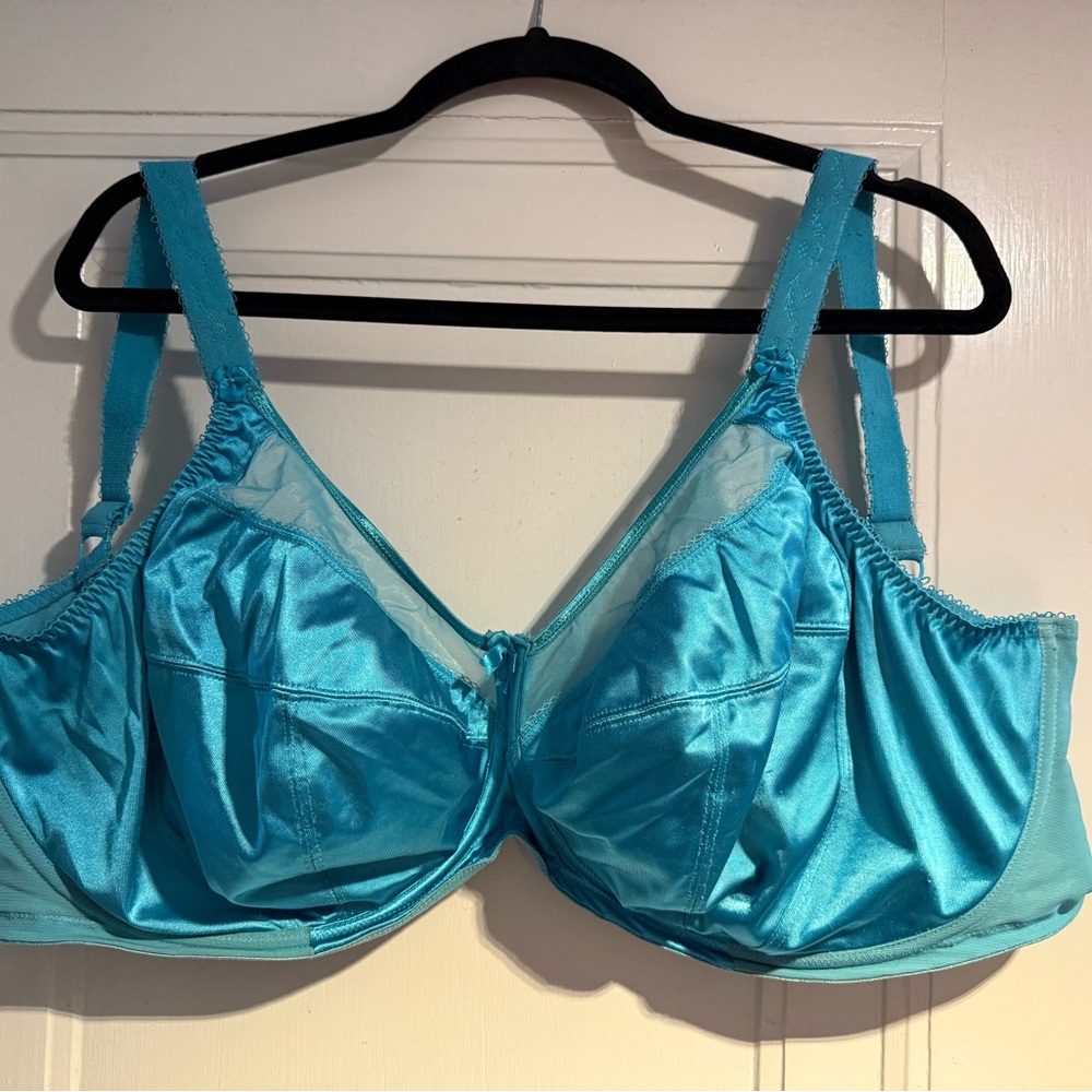 Goddess 38L Women's Blue Satin Bra